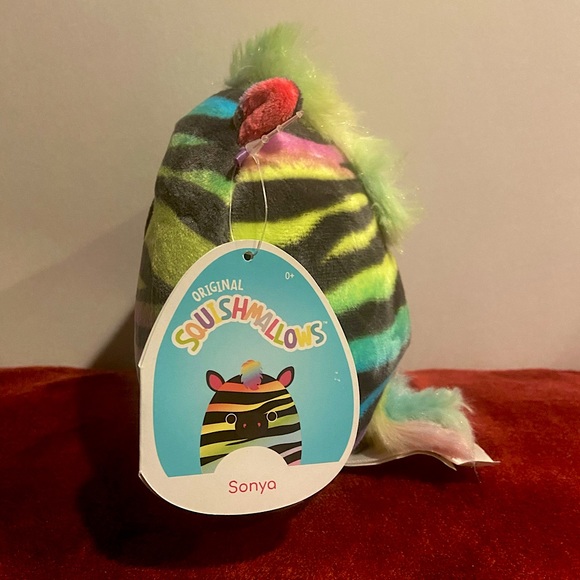 Sonya the Tye Dye Zebra Squishmallow - Picture 3 of 3